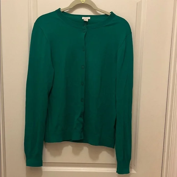 Green Button-Up Cardigan - Picture 1 of 2